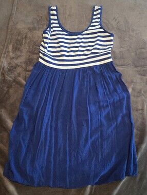 Torrid Blue White Striped Tank Dress Casual Size 0 Vintage